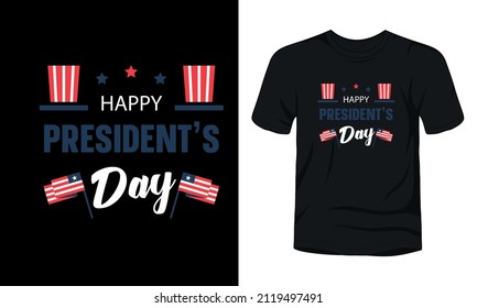 "Happy President's day" t-shirt design template.