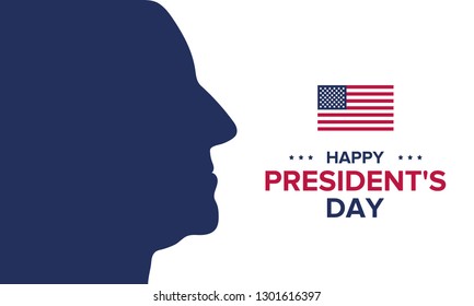 Happy Presidents day in United States. Washington's Birthday. Federal holiday in America. Celebrated in February. Poster, banner and background