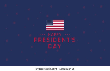 Happy Presidents day in United States. Washington's Birthday. Federal holiday in America. Celebrated in February. Poster, banner and background