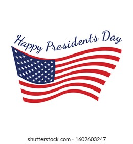 Happy Presidents day in United States. Washington's Birthday. Federal holiday in America. Celebrated in February. Poster, banner and background