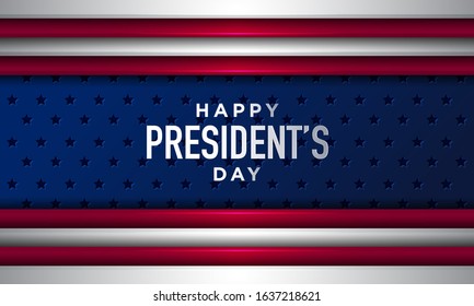 Happy President's Day in United States. Washington's Birthday. Poster, banner and background