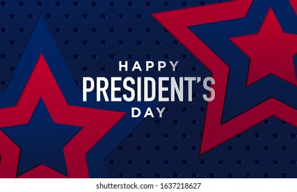 Happy President's Day in United States. Washington's Birthday. Poster, banner and background