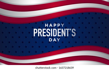 Happy President's Day in United States. Washington's Birthday. Poster, banner and background