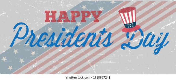  Happy Presidents day in United States. Washington's Birthday. Federal holiday in America. Celebrated in February. Poster, banner and background