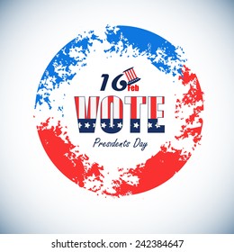Happy President's Day in the United States of America, Creative background, Vector Illustration.