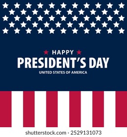 Happy Presidents Day Vereinigte Staaten von Amerika Hintergrund Vektorgrafik