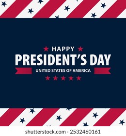 Happy Presidents Day United States Of America Background Vector Illustration