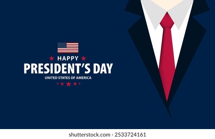 Feliz Dia Dos Presidentes Estados Unidos Da América Ilustração De Vetor De Fundo