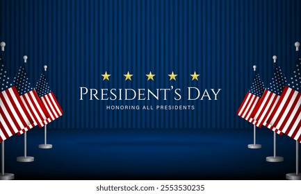 Happy Presidents Day United States Of America Background Vector Illustration