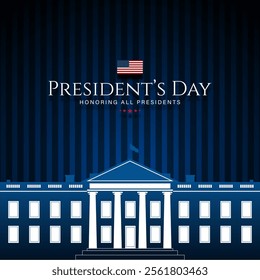 Happy Presidents Day United States Of America Background Vector Illustration