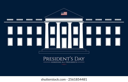 Happy Presidents Day United States Of America Background Vector Illustration