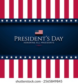 Happy Presidents Day United States Of America Design Background Illustration