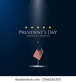 Happy Presidents Day United States Of America Design Background Illustration