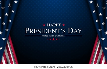 Happy Presidents Day United States Of America Design Background Illustration