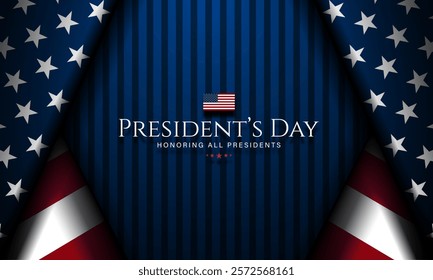 Happy Presidents Day United States Of America Design Background Illustration