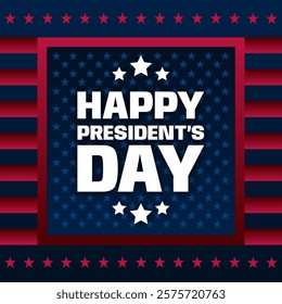 Happy Presidents Day United States Of America Design Background Illustration