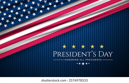 Happy Presidents Day United States Of America Design Background Illustration