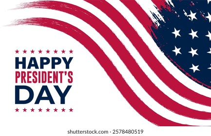 Happy Presidents Day United States Of America Design Background Illustration