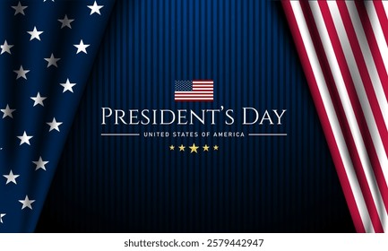 Happy Presidents Day United States Of America Design Background Illustration