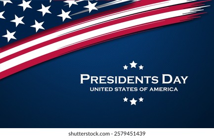 Happy Presidents Day United States Of America Design Background Illustration