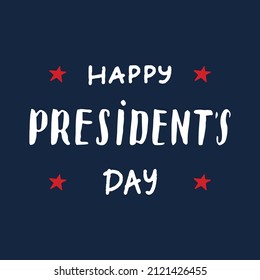 Happy President's Day USA greeting card, United States of America celebration. american holiday, vector illustration.