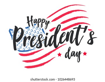 Happy president's day vector background or banner graphic