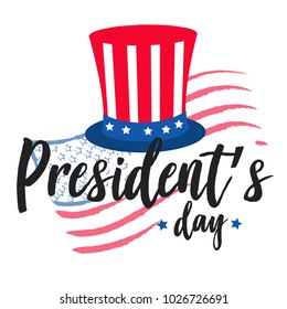 Happy president's day vector background or banner graphic