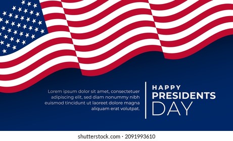 Happy presidents day vector background template