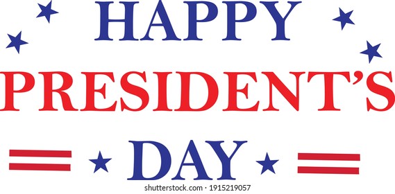 Happy president's day  vector design with star