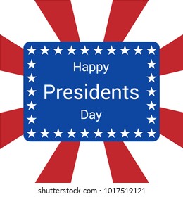 Happy Presidents Day Vector Illustration. Template Celebration Card
