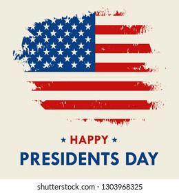 Happy Presidents Day vector illustration Hand drawn text lettering for Presidents day in USA. Script. Calligraphic design for print greetings card.