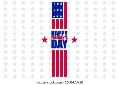 Happy Presidents Day Vector Illustration. Suitable for greeting card, poster and banner. Illustration Of happy Presidents Day. Vector EPS 10.