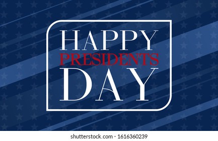 Happy Presidents Day Vector Illustration. Suitable for greeting card, poster and banner. Washington's Birthday. Vector EPS 10.