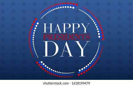 Happy Presidents Day Vector Illustration. Suitable for greeting card, poster and banner. Washington's Birthday. Vector EPS 10.