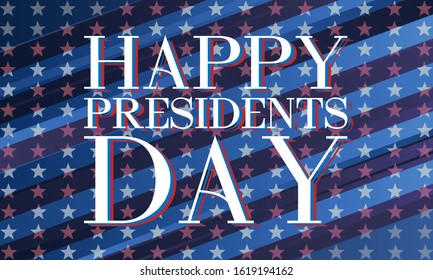 Happy Presidents Day Vector Illustration. Suitable for greeting card, poster and banner. Washington's Birthday. Vector EPS 10.