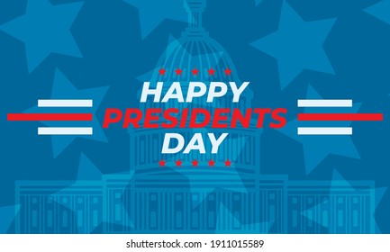 Happy Presidents Day Vector Illustration. Suitable for greeting card, poster and banner. Illustration Of happy Presidents Day. Vector EPS 10.