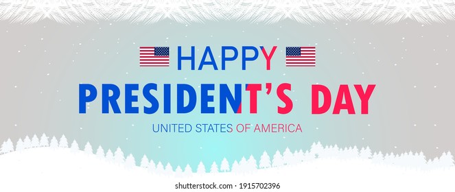 Happy President's day vector illustration.