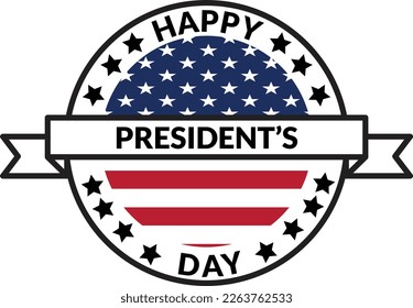 Happy Presidents Day Vector Illustration.