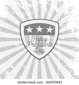 Happy Presidents Day vector Shield with Text
