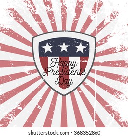 Happy Presidents Day vector Shield Sign
