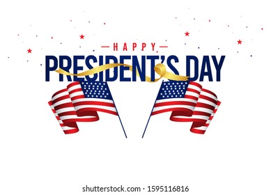 Happy president's day vector template. Design for banner, greeting cards or print.