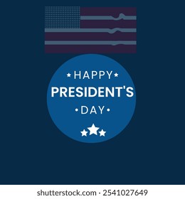 Happy presidents day vector and text design 