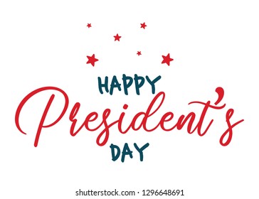 Happy Presidents day. Vector typography, text or logo design. Usable for sale banners, greeting cards, gifts etc. 