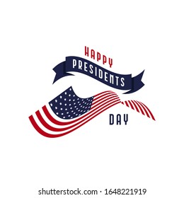 Happy presidents' day web banner illustration vector