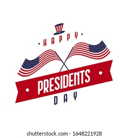 Happy presidents' day web banner illustration vector