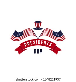 Happy presidents' day web banner illustration vector