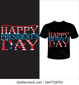 happy president's day-Beautiful greeting card calligraphy black text and Hand drawn invitation T-shirt print design.