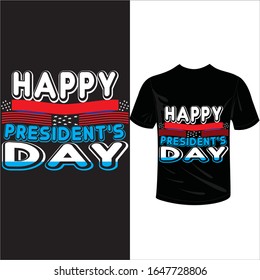 happy president's day-Beautiful greeting card calligraphy black text and Hand drawn invitation T-shirt print design.