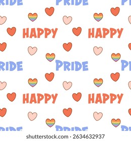 Happy Pride Celebration Seamless Pattern
