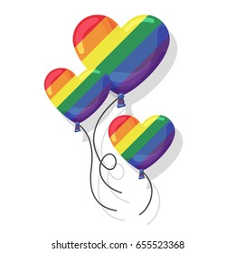 Happy Pride Day. Love Is Love Flat Icon. Vector Illustration